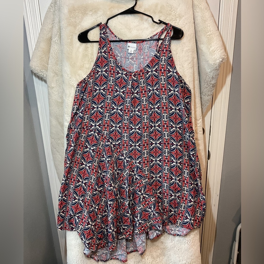 Patterned Sleeveless Summer Dress
